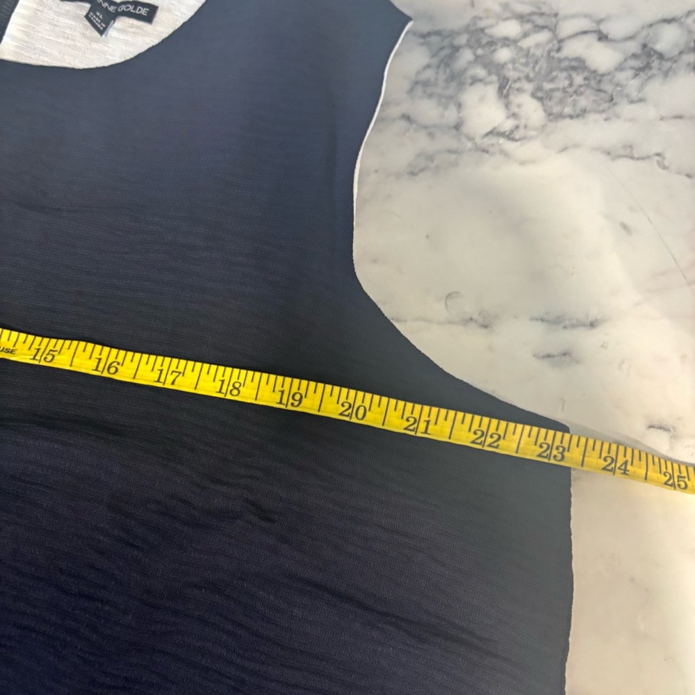 Franne Golde Tunic Size XL Navy and White - Picture 17 of 17